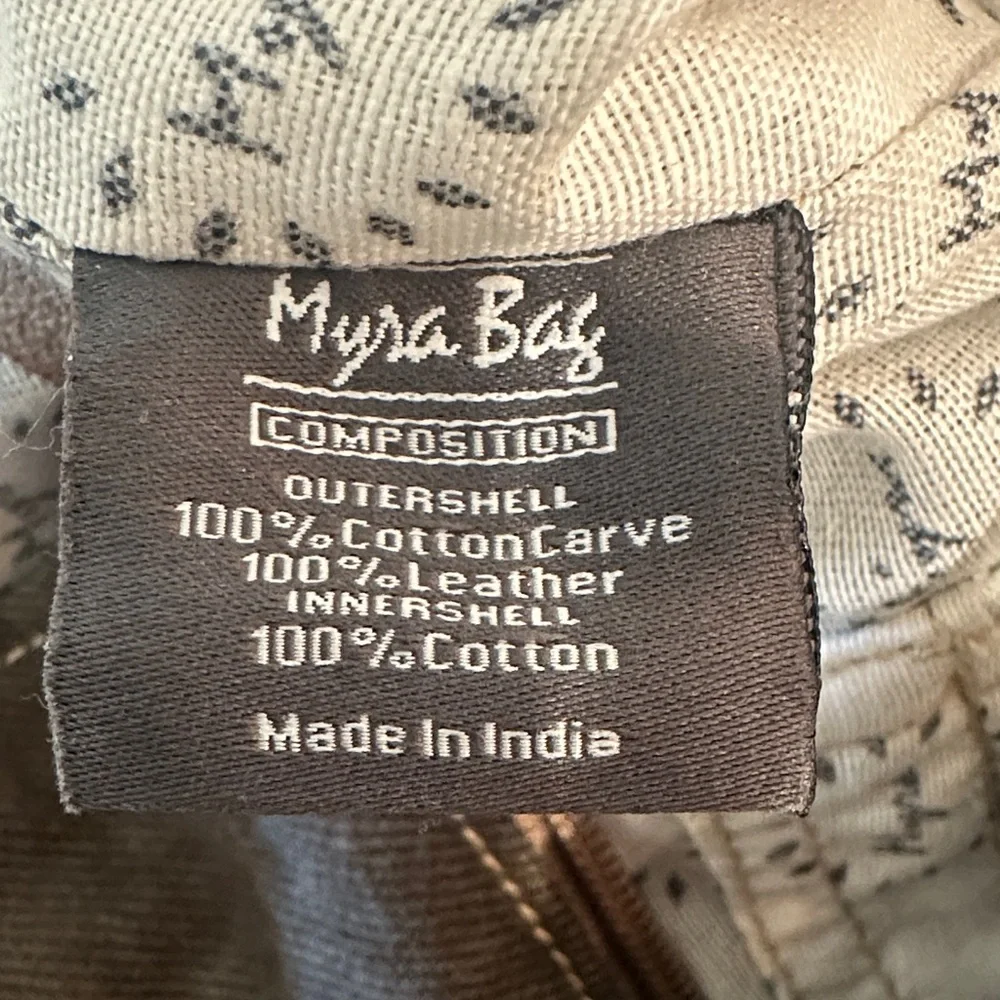 Stylish Brown & Cream Patterned Crossbody Tote